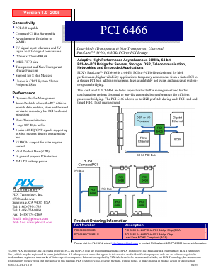PCI6466 Datasheet PDF PLX Technology