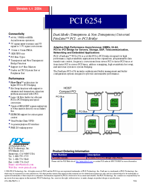 PCI6254 Datasheet PDF PLX Technology