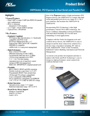 EK-OXPCIE952 Datasheet PDF PLX Technology
