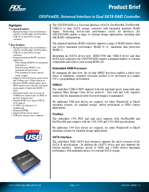 OXUF936DS-FBAG Datasheet PDF PLX Technology