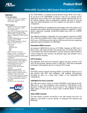 OXU810DSE Datasheet PDF PLX Technology