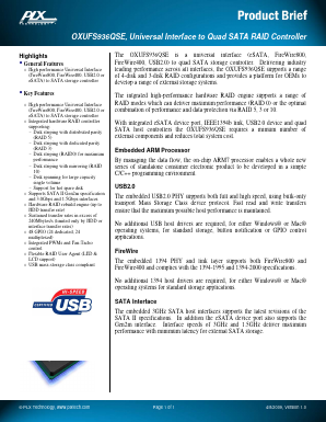 OXUFS936QSE Datasheet PDF PLX Technology