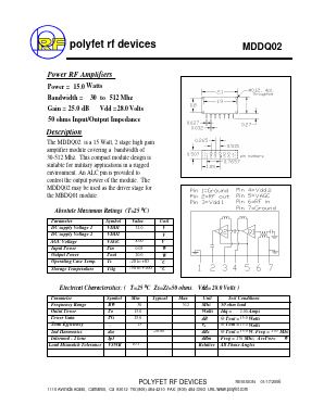 MDDQ02 Datasheet PDF Polyfet RF Devices
