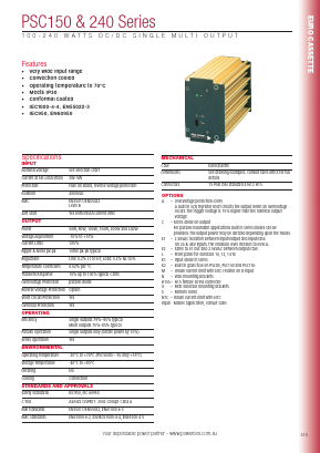 PSC150B48 Datasheet PDF Powerbox
