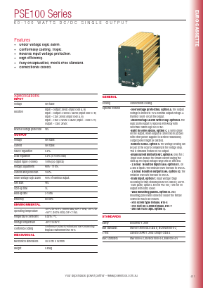 PSE100D13.2 Datasheet PDF Powerbox