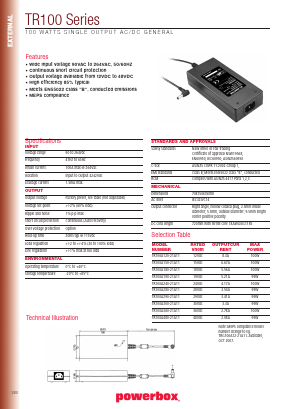 TR100A300-21A11 Datasheet PDF Powerbox