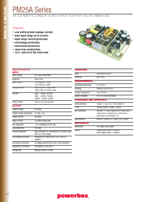 PM25-12A Datasheet PDF Powerbox