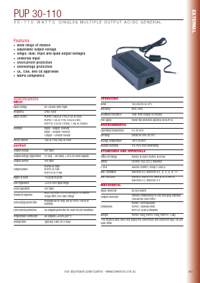 PUP30-23 Datasheet PDF Powerbox