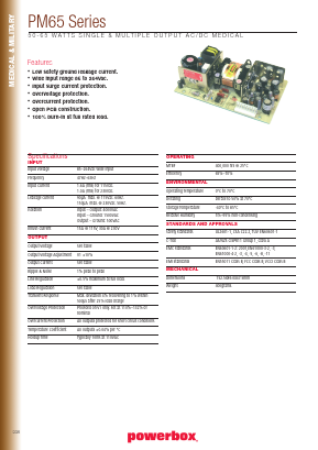 PM65-14A Datasheet PDF Powerbox
