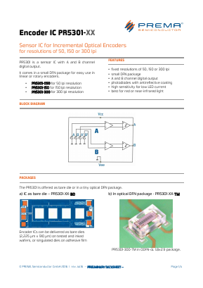 PR5301-TM Datasheet PDF PREMA Semiconductor
