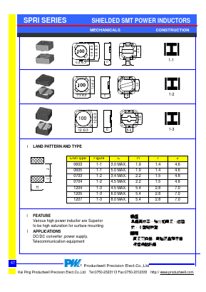 270 Datasheet PDF Productwell Precision Elect.CO.,LTD