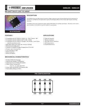 SM8LC05-T13 Datasheet PDF Protek Devices