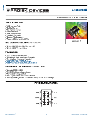USB208-T13 Datasheet PDF Protek Devices