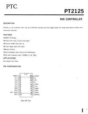 PT2125-C4N-NNN1-J Datasheet PDF Princeton Technology