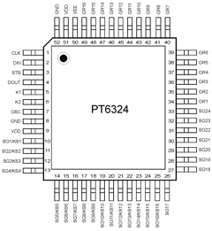 PT6324-LQ Datasheet PDF Princeton Technology