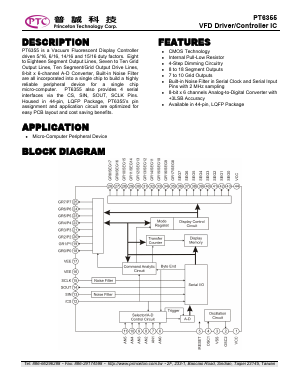 PT6355 Datasheet PDF Princeton Technology