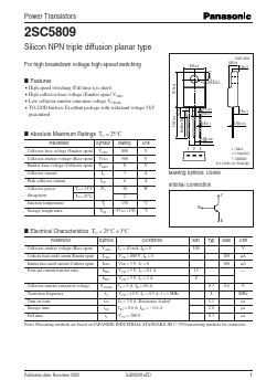 C5809 Datasheet PDF Panasonic Corporation