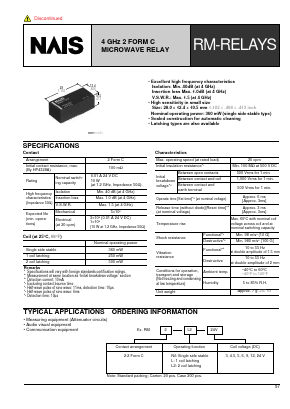 RM2-L-3V Datasheet PDF Panasonic Corporation