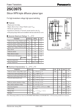 C3975 Datasheet PDF Panasonic Corporation