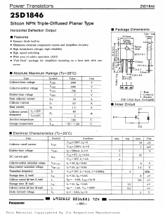 D1846 Datasheet PDF Panasonic Corporation