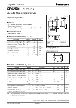 XP2501 Datasheet PDF Panasonic Corporation