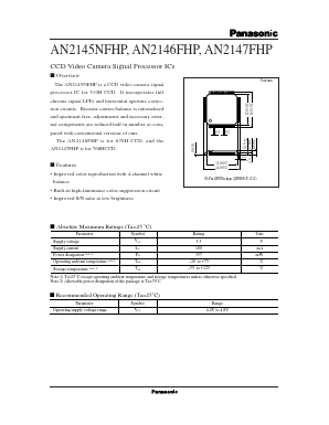 AN2145 Datasheet PDF Panasonic Corporation