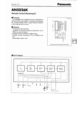 AN5026K Datasheet PDF Panasonic Corporation