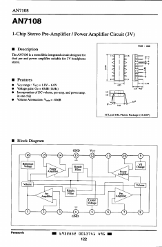 AN7108 Datasheet PDF Panasonic Corporation