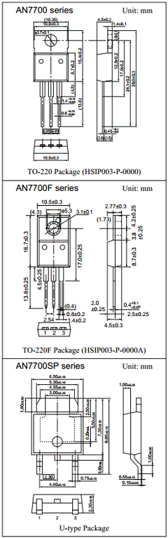 AN7703/F Datasheet PDF Panasonic Corporation