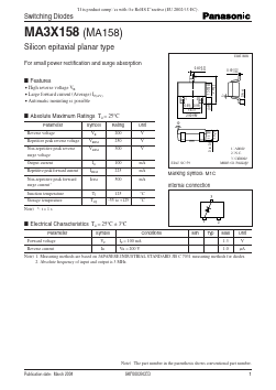 MA158 Datasheet PDF Panasonic Corporation