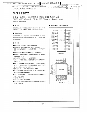 MN1287Z Datasheet PDF Panasonic Corporation