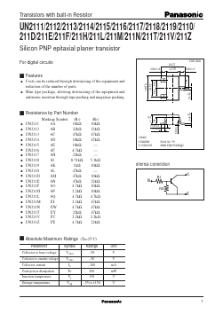 UN211M Datasheet PDF Panasonic Corporation