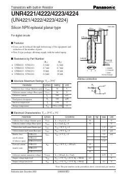 UNR4223 Datasheet PDF Panasonic Corporation
