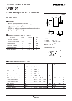 UN5154 Datasheet PDF Panasonic Corporation