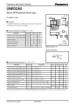 UNR32A0 Datasheet PDF Panasonic Corporation