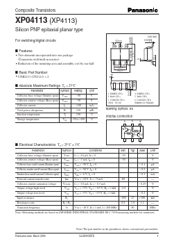 XP04113 Datasheet PDF Panasonic Corporation