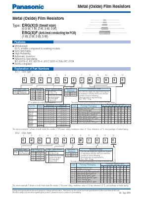 ERG-2SJ620E Datasheet PDF Panasonic Corporation