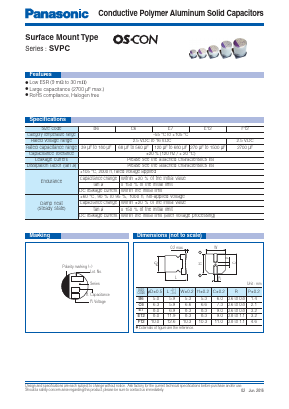 2R5SVPC180MY Datasheet PDF Panasonic Corporation