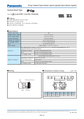 EEF-LX0D331R4 Datasheet PDF Panasonic Corporation