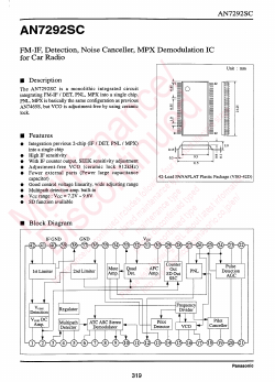 AN7292SC Datasheet PDF Panasonic Corporation
