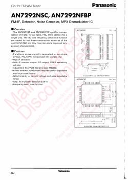 AN7292NSC Datasheet PDF Panasonic Corporation