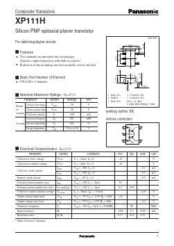 XP111H Datasheet PDF Panasonic Corporation