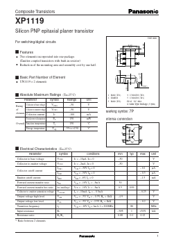 XP1119_V2 Datasheet PDF Panasonic Corporation