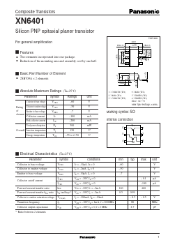 XN6401 Datasheet PDF Panasonic Corporation