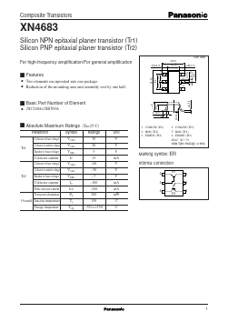 XN4683 Datasheet PDF Panasonic Corporation