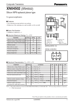 XN4502 Datasheet PDF Panasonic Corporation