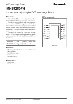 MN39260F Datasheet PDF Panasonic Corporation