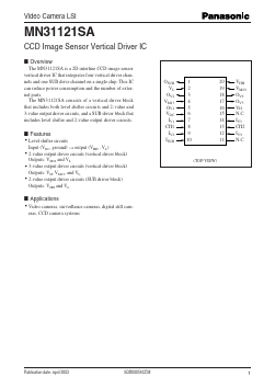 MN31121SA Datasheet PDF Panasonic Corporation