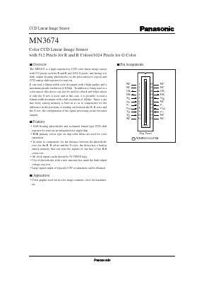 MN3674 Datasheet PDF Panasonic Corporation