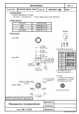 EKMC4607111K Datasheet PDF Panasonic Corporation